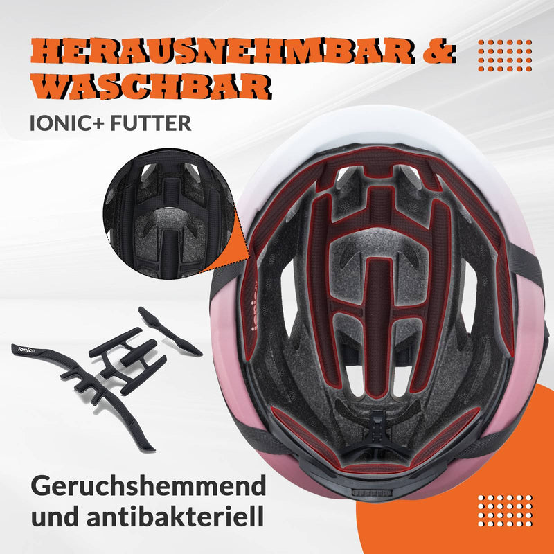 Cargue la imagen en el visor de la galería, ROCKBROS Fahrradhelm Sport Mountainbike Schutzhelm Atmungsaktiv 54-58cm Rosa-Weiß
