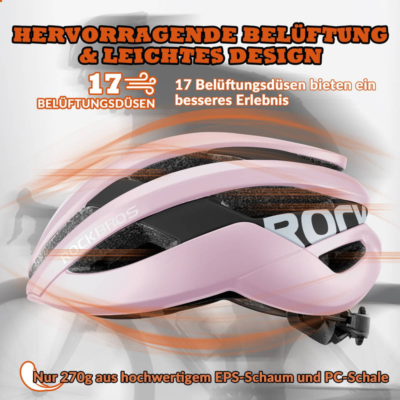 Laden Sie das Bild in Galerie -Viewer, ROCKBROS Fahrradhelm Sport Mountainbike Schutzhelm Atmungsaktiv 54-58cm Rosa 1
