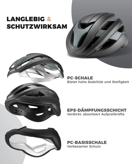 ROCKBROS Fahrradhelm Sport Mountainbike Schutzhelm Atmungsaktiv 54-58cm - ROCKBROS-EU