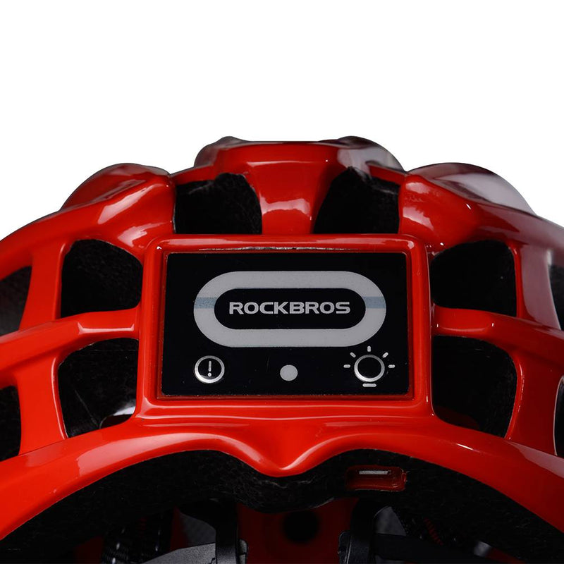 Load image into Gallery viewer, ROCKBROS Fahrradhelm mit USB Rot
