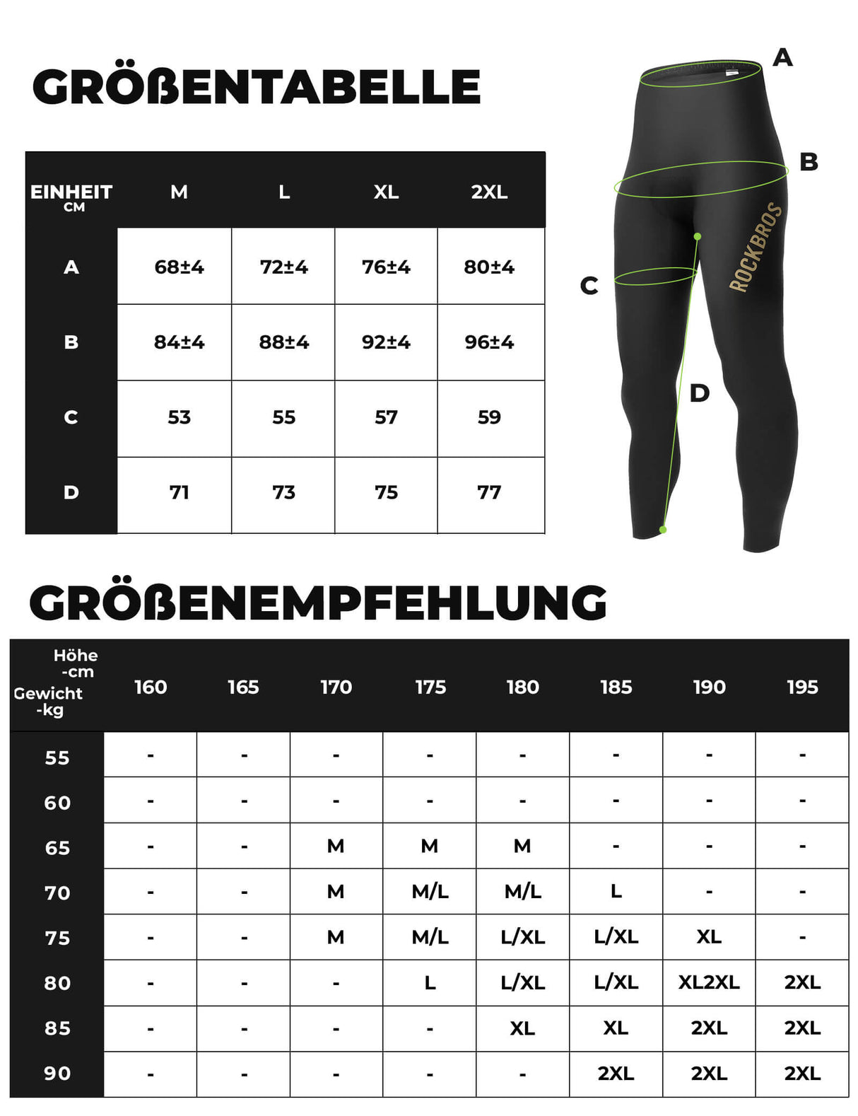 ROCKBROS Herren Fahrradhose – Lang & Gepolstert für Höchstkomfort!​