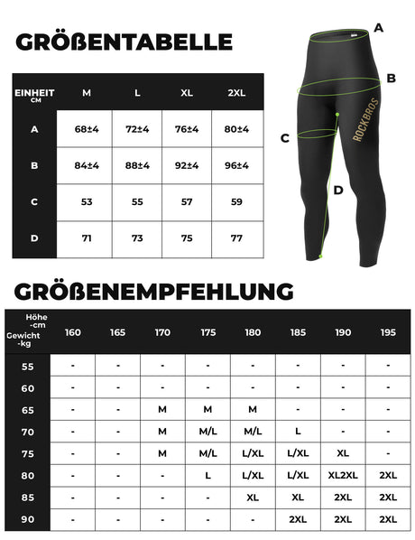 ROCKBROS Herren Fahrradhose – Lang & Gepolstert für Höchstkomfort!​
