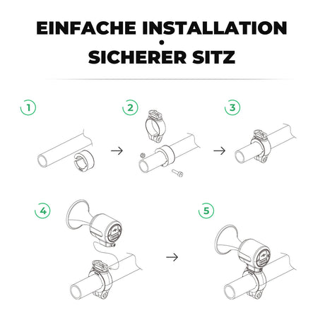 ROCKBROS Elektrische Fahrradklingel – 120dB & Smart Tracking