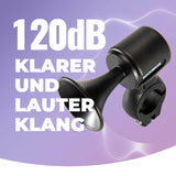 ROCKBROS Elektrische Fahrradklingel – 120dB & Universell für 22,2/25,4/31,8 mm Lenker