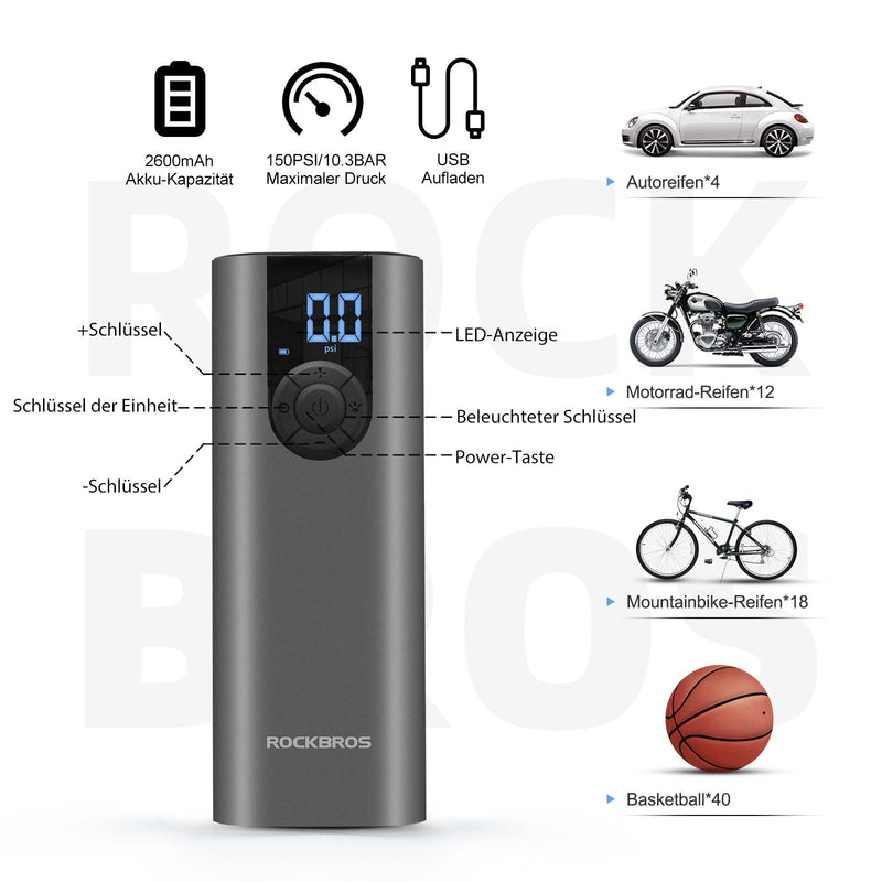 USB-Sockel-Fahrrad-Reifen-Pumpen-elektrische Luftpumpe für Fahrradreifen  120W