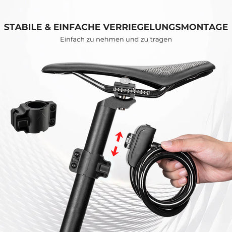 ROCKBROS Fahrradschloss – 110 cm Länge, 11 mm Stärke