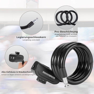 fahrradschloss leicht stabil ROCKBROS Fahrradschloss 110 cm / 11 mm – ROCKBROS-DE