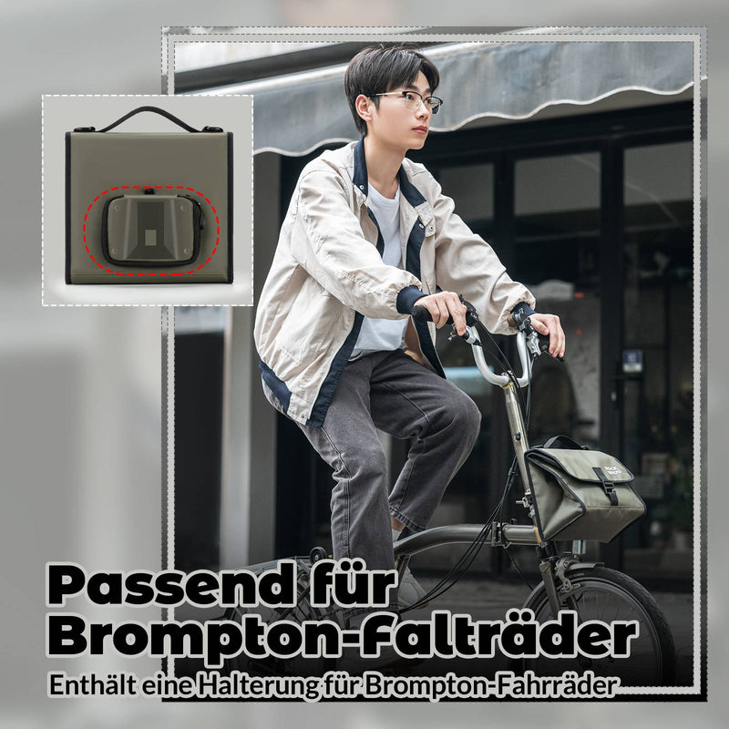 Chargez l&#39;image dans la visionneuse de la galerie, ROCKBROS Fahrradtasche Lenkertasche Fronttasche mit Schultergurt Erdfarbe
