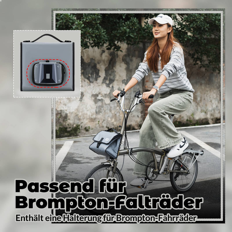 Chargez l&#39;image dans la visionneuse de la galerie, ROCKBROS Fahrradtasche Lenkertasche Fronttasche mit Schultergurt Grau
