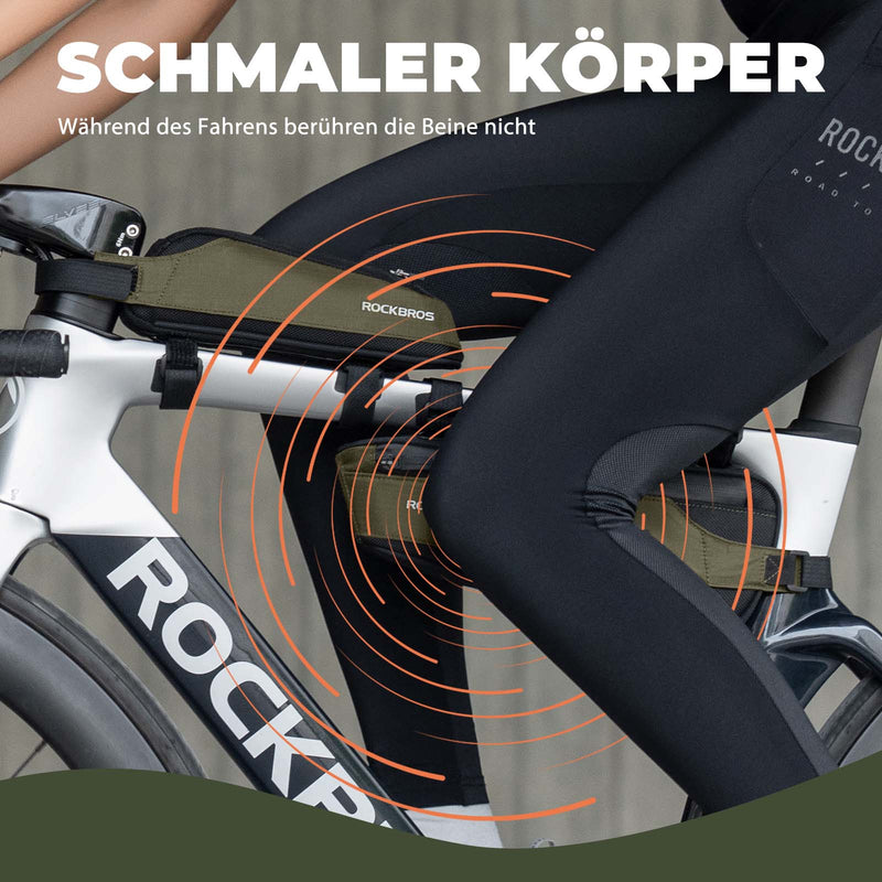 Carica immagine in Galleria Viewer, ROCKBROS Fahrradtasche Reflektierende Kapazität von 1,4L Rahmentasche
