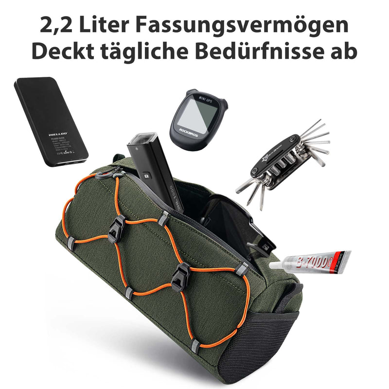 Cargue la imagen en el visor de la galería, ROCKBROS Fahrradtasche für Lenker 2,2L mit Schultergurt in 6 Farben
