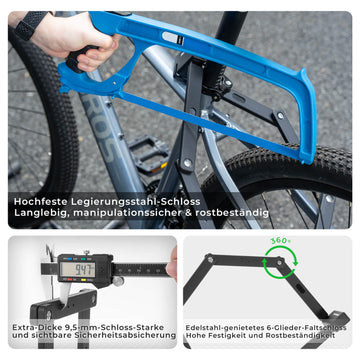 ROCKBROS Faltschloss Fahrradschloss 104 cm Faltbares – ROCKBROS-DE
