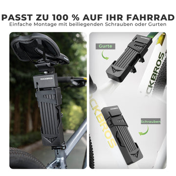 faltbares fahrradschloss ROCKBROS Faltschloss Fahrradschloss 104 cm Faltbares – ROCKBROS-DE