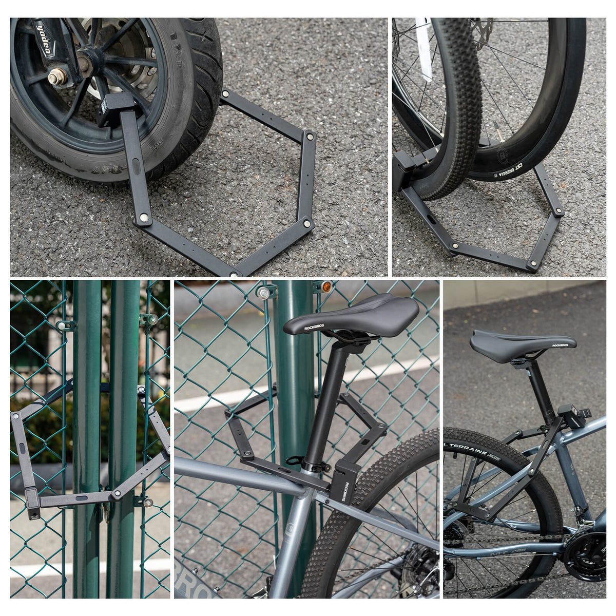 ROCKBROS Folding Lock Bike Lock 104 cm Foldable – ROCKBROS-DE