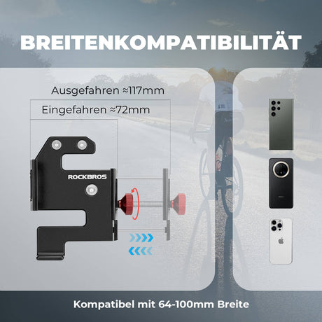 ROCKBROS Alu-Handyhalterung – Stahlhart, aber smart!​