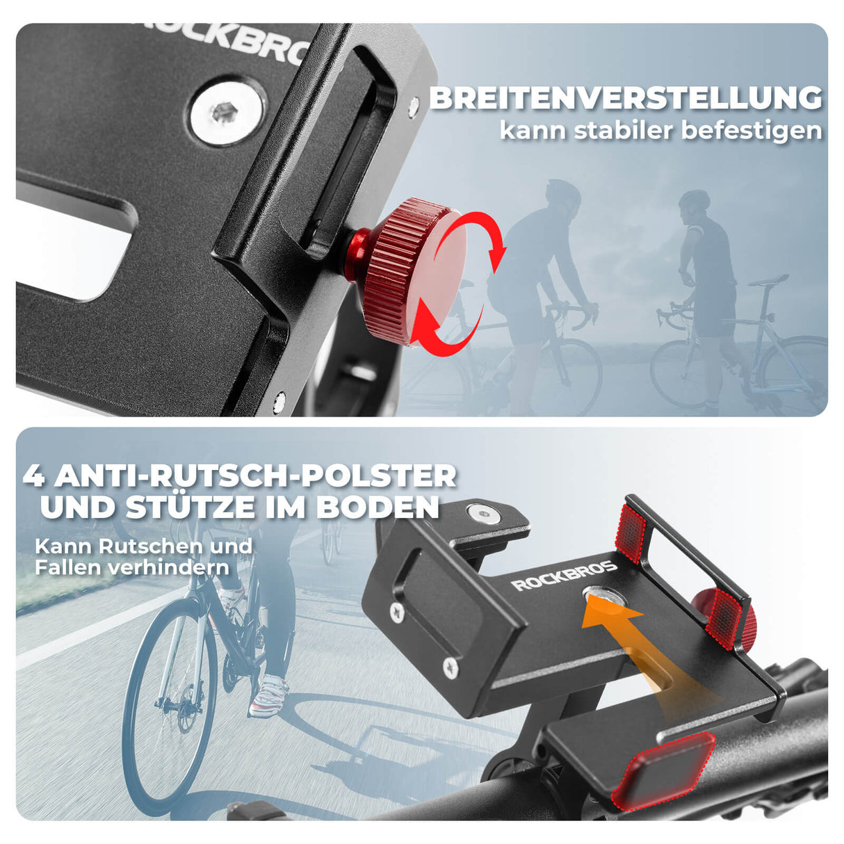 ROCKBROS Alu-Handyhalterung – Stahlhart, aber smart!​