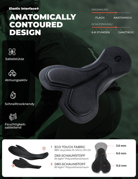 ROCKBROS Herren Fahrrad Trägerhose – Lang & Gepolstert für maximalen Komfort!​