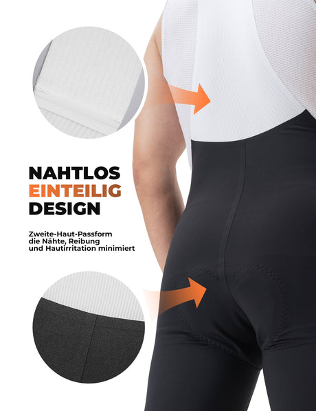 ROCKBROS Herren Fahrrad Trägerhose – Lang & Gepolstert für maximalen Komfort!​
