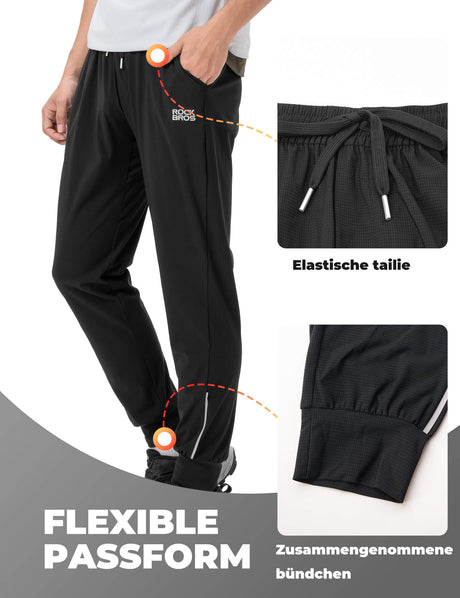 ROCKBROS Herren Fahrradhose – Elastisch & Sichtbar