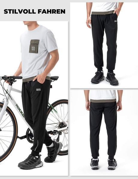 ROCKBROS Herren Fahrradhose – Elastisch & Sichtbar