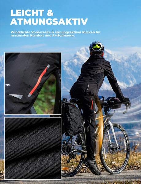 ROCKBROS Herren Radlerhose Atmungsaktiv Lang Fahrradhose S-4XL