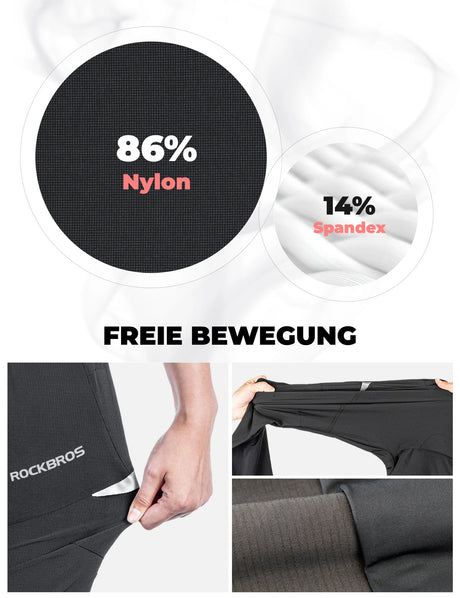ROCKBROS Herren Radlerhose Atmungsaktiv Lang Fahrradhose S-4XL