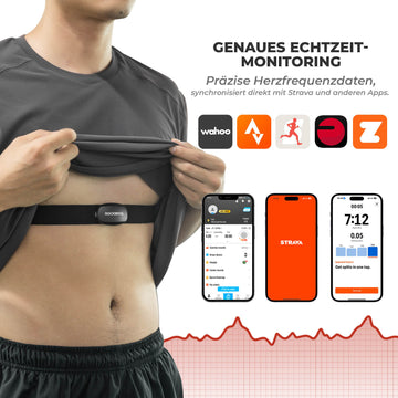 brustgurt rennrad ROCKBROS IP67 Wasserdichte Brustgurt Herzfrequenzmesser