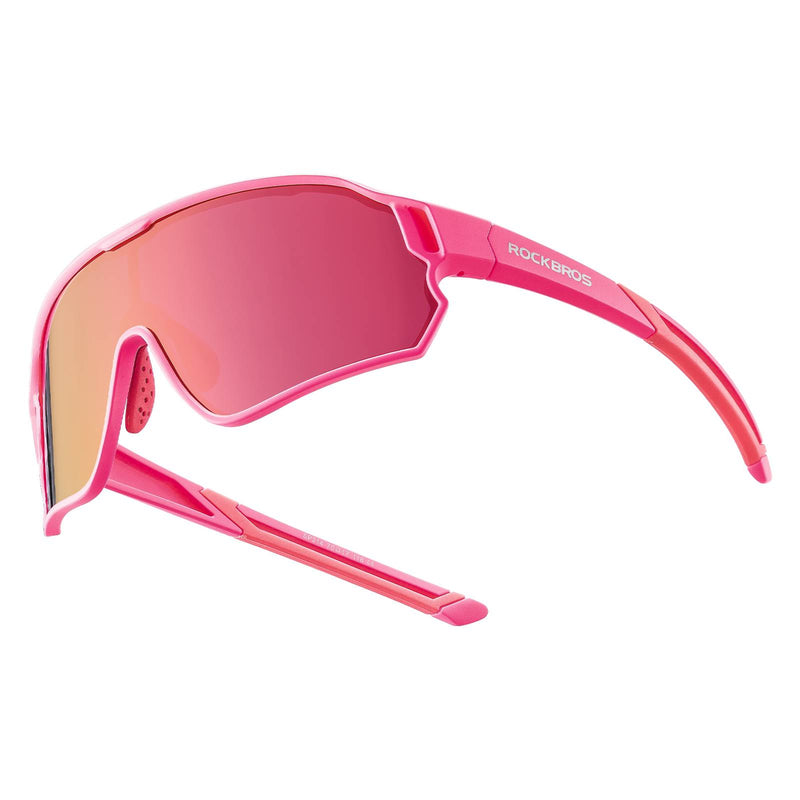 Cargue la imagen en el visor de la galería, ROCKBROS Kinder Fahrradbrille UV400-Schutz Polarisierte Sonnenbrille Rosa
