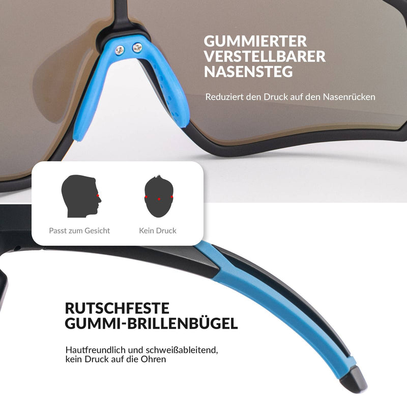 Carica immagine in Galleria Viewer, ROCKBROS Kinder Fahrradbrille UV400-Schutz Polarisierte Sonnenbrille Schwarz
