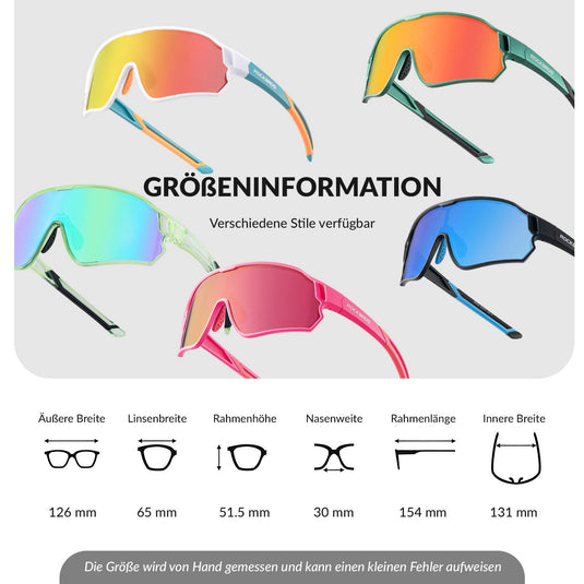 ROCKBROS Kinder Fahrradbrille UV400-Schutz Polarisierte Sonnenbrille