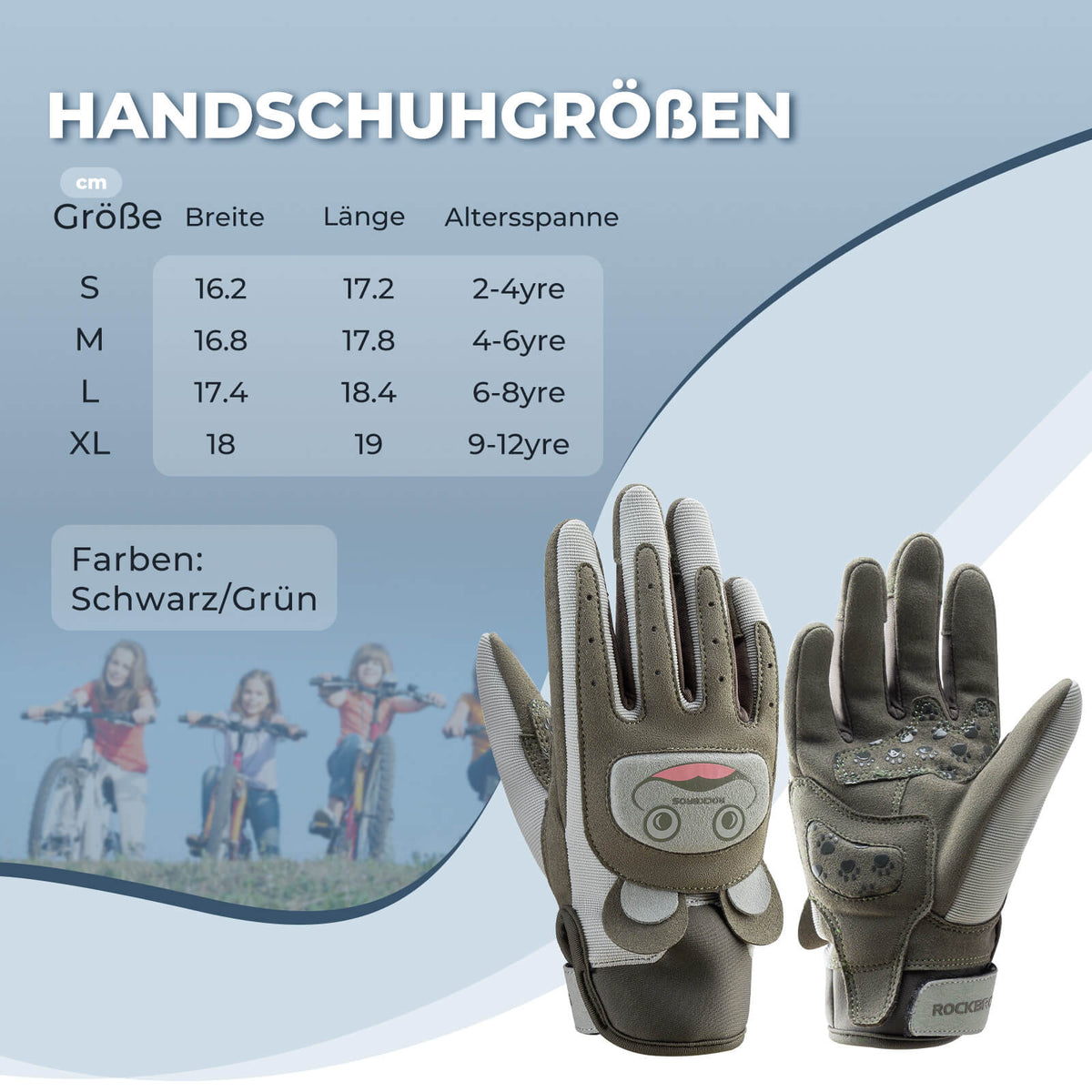 fahrradhandschuhe 3 jahre ROCKBROS Kinder Fahrradhandschuhe Atmungsaktiv & Rutschfest Mit SBR-Sc –  ROCKBROS-DE