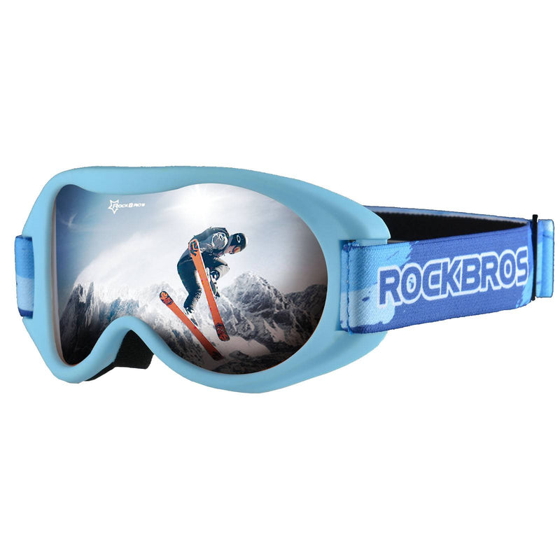 Chargez l&#39;image dans la visionneuse de la galerie, ROCKBROS Kinder Skibrille 100 % UV-Schutz winddicht Ski Schutzbrille Blau
