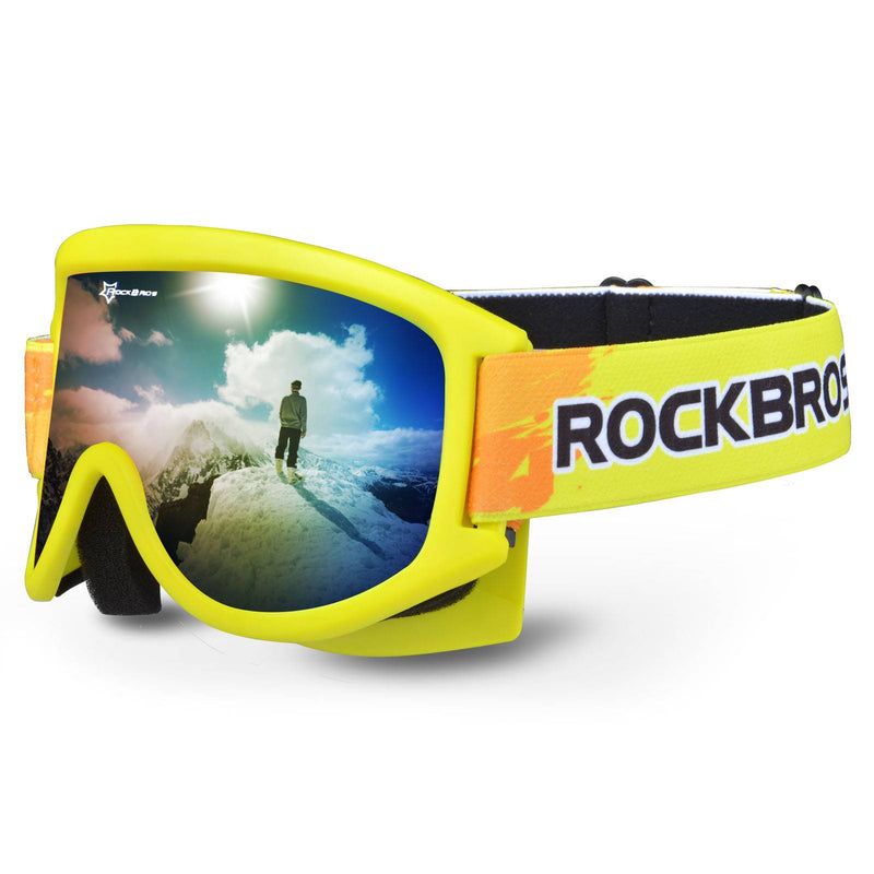 Carica immagine in Galleria Viewer, ROCKBROS Kinder Skibrille 100 % UV-Schutz winddicht Ski Schutzbrille Gelbe
