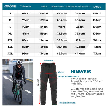 fahrrad xxl bestellung stornieren ROCKBROS Lange Fahrradhose Herren Winter Radhose Winddicht Warm – ROCKBROS-DE