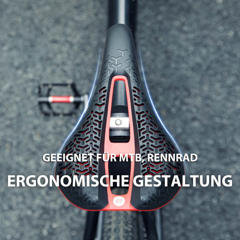 Cargue la imagen en el visor de la galería, ROCKBROS Leicht Ergonomischer Fahrrad Sattel Rot
