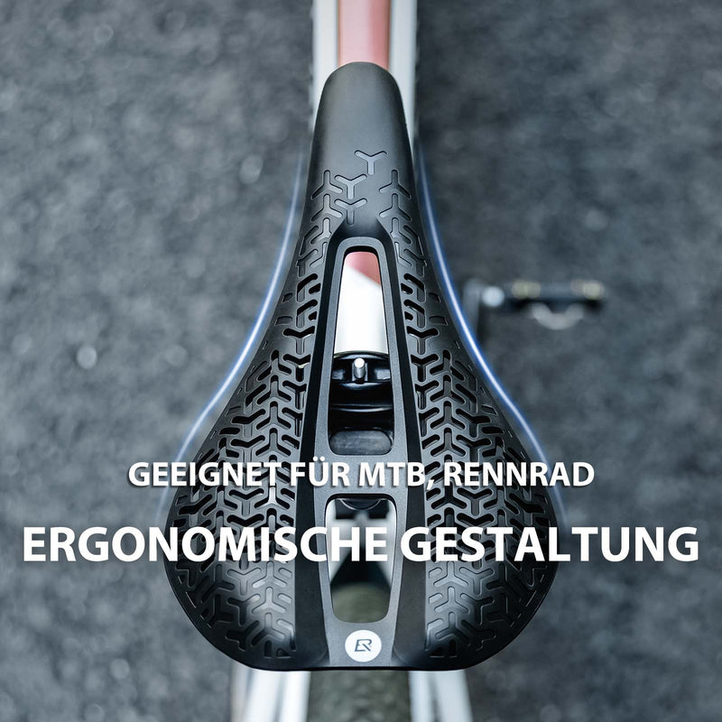 Cargue la imagen en el visor de la galería, ROCKBROS Leicht Ergonomischer Fahrrad Sattel Schwarz
