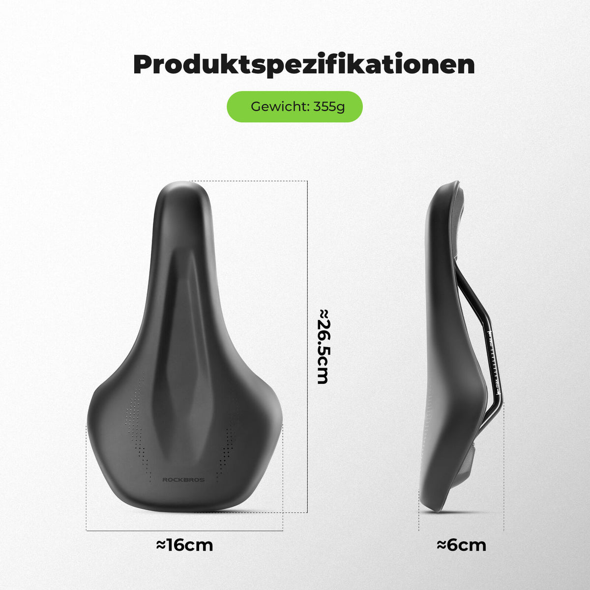 ROCKBROS Leichter Fahrradsattel mit Atmungsaktivität