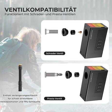 ROCKBROS MINI Elektrische Fahrradpumpe AS240 Pro – Tragbare Kraft für unterwegs!​