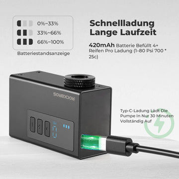 ROCKBROS MINI Elektrische Fahrradpumpe Tragbar AS240 Pro  ROCKBROS-DE