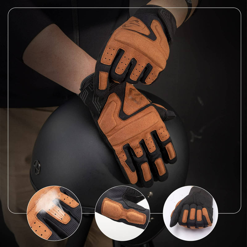 Carica immagine in Galleria Viewer, ROCKBROS Motorradhandschuhe Winddichte Touchscreen Herren Handschuhe Schwarz Orange
