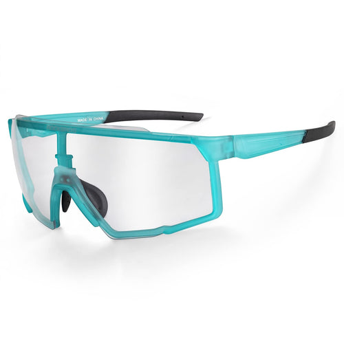 ROCKBROS Photochrome Brille HD Fahrradbrille für Outdoor-Aktivitäten Blau