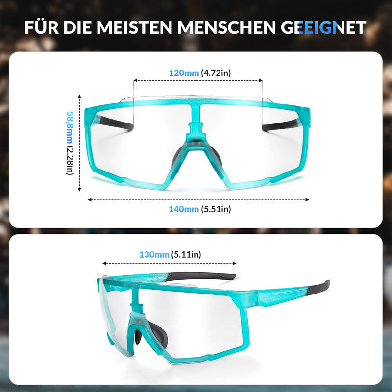 Cargue la imagen en el visor de la galería, ROCKBROS Photochrome Brille HD Fahrradbrille für Outdoor-Aktivitäten Blau
