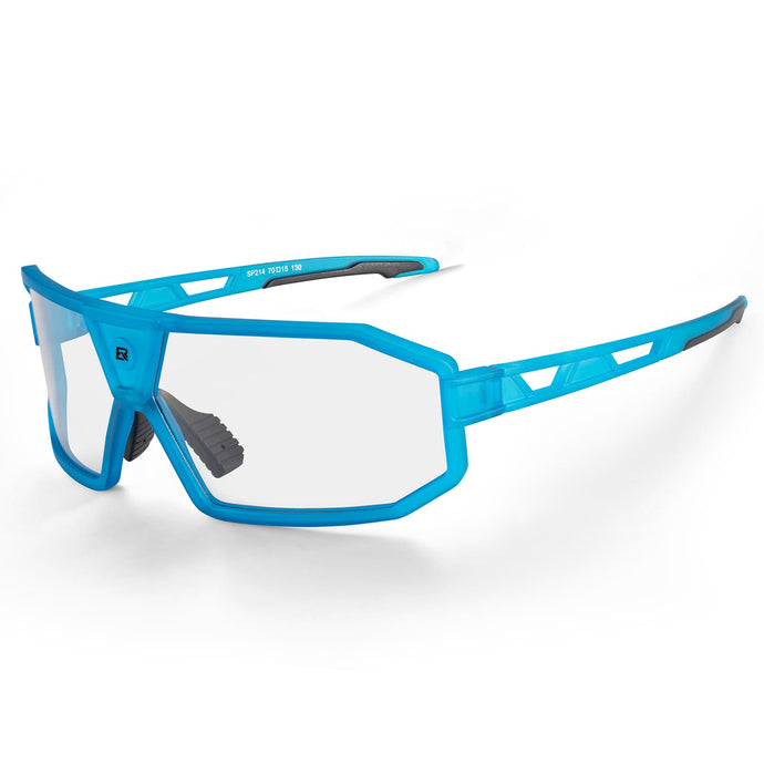 ROCKBROS-Photochrome-Sonnenbrille-UV400-Schutz-Fahrradbrille-Unisex-Blau 