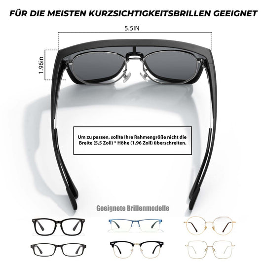 ROCKBROS Polarisierte Fahrradbrille Kurzsichtbrille Unisex Sportbrille
