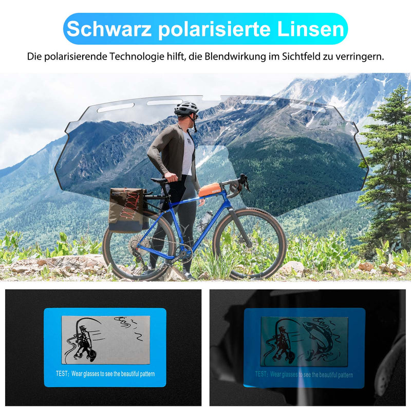 Cargue la imagen en el visor de la galería, ROCKBROS Polarisierte Fahrradbrille mit 4 Wechselgläser
