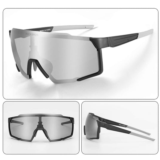 ROCKBROS Polarisierte Sonnenbrille Fahrradbrille für Outdoor-Sport Schwarz