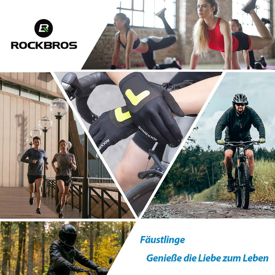 ROCKBROS Cycling Gloves MTB Spring Autumn Breathable Touchscreen Unisex