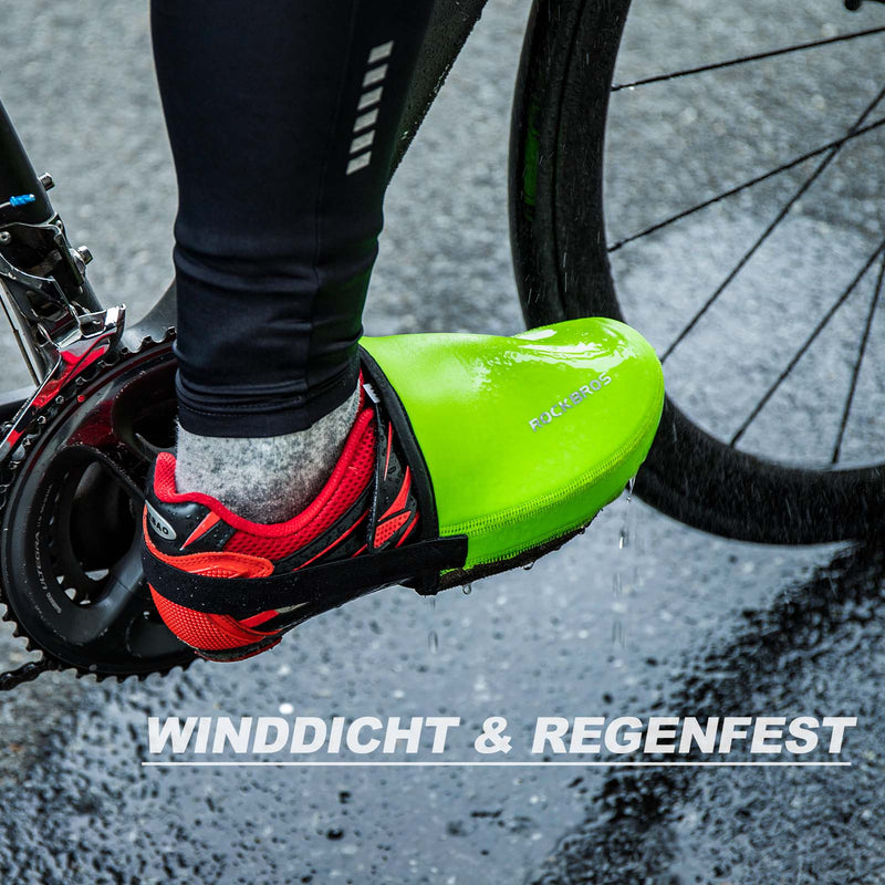 Cargue la imagen en el visor de la galería, ROCKBROS Radsport Überschuhe Wasserdicht Kevlar Fahrrad Shoe Cover Grün
