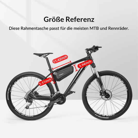 ROCKBROS Rahmentasche Fahrradtasche für MTB, Rennräder 1,5L / 2,5L
