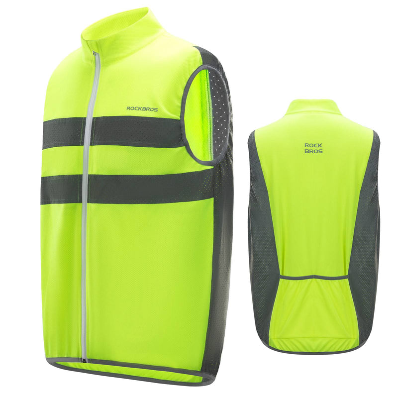 ROCKBROS Reflective Vest Riding Safety Vest Fluorescent Green